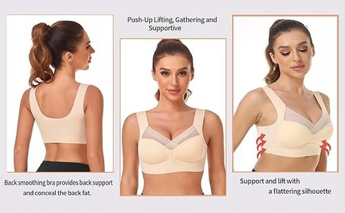 Biustonosz ultrawygodny z siateczką bezszwowy oddychający modelujący PushUp na Arena.pl