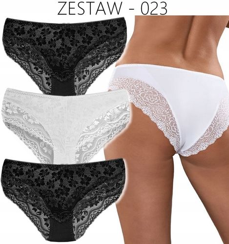 3x MAJTKI KORONKOWE Figi Bawełniane JAKOŚĆ 4XL/5XL na Arena.pl