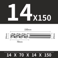 Frez Trzpieniowy VHM 3-Ostrzowy Rozmiar: Ø14x70x14Dx150L