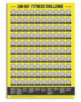Plakat Zdrapka - Wyzwanie 100 Dni Fitness - Wersja Angielska