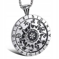 NASZYJNIK Srebrny Łańcuch ZODIAK GWIAZDOZBIÓR 365