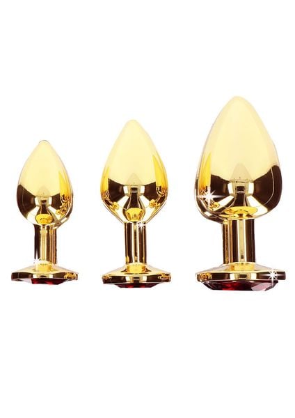 Butt Plug With Diamond Jewel S Gold zdjęcie 6