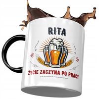 Kubek Czarny Dla Rity Koleżanki Żony Na Prezent Z Nadrukiem Ze Zdjęciem