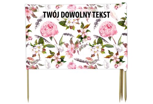 PARAWAN PLAŻOWY Piwonie z indywidualnym napisem 8 PANELI 67.8 na Arena.pl