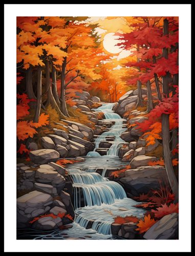 Plakat 40x55cm Jesienne Wodospady na Arena.pl