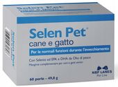 SELEN PET CANE E GATTO OMEGA-3, 60 kaps NBF Lanes pies i kot ANTI-AGE
