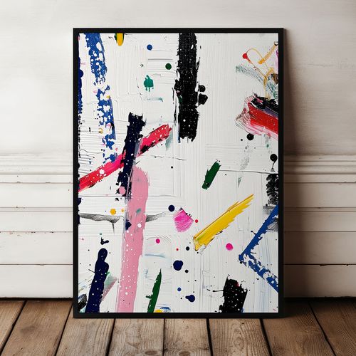 Plakat plakaty w ramce abstrakcje obrazy 50x70 cm w czarnej ramie na Arena.pl