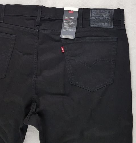 Męskie jeansy Levi's 502 Taper Stretch Big&Tall 596840009 czarne - W48/L34 na Arena.pl