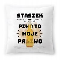 Poduszka Dla Staszka Na Urodziny Ze Zdjęciem Na Prezent Biała 40X40 Cm