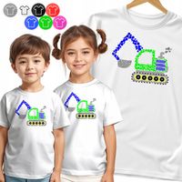 KOSZULKA DZIECIĘCA - NA DZIEŃ KROPKI TRAKTOR CIĄGFNIK KROPKA - 122 S