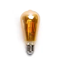 Żarówka LED Filament Bursztynowa ST64 E27 16W 2200K 1760lm energooszczędna do salonu