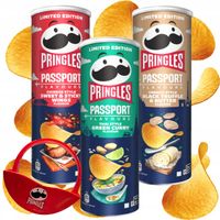 Chipsy Pringles Sweet Wings, Black Truffle, Green Curry 3x165g +