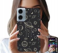 ETUI DO MOTOROLA G24 / G04 - KOSMOS PLANETY GWIAZDY KSIĘŻYC + FOLIA