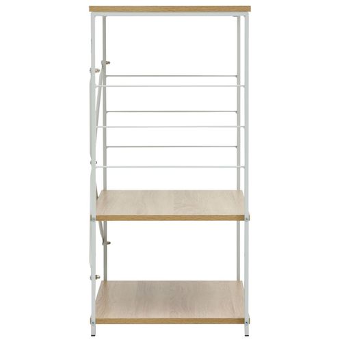 Szafka na mikrofalówkę, biało-dębowa, 60x39,6x79,5 cm na Arena.pl