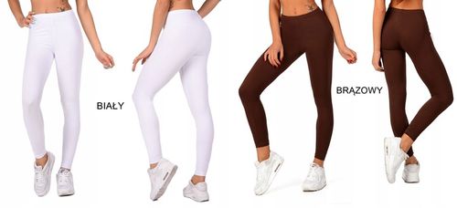 LEGGINSY bawełniane na gumce getry fitness M/38 na Arena.pl