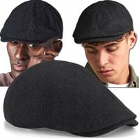 CZAPKA Z DASZKIEM KASZKIET MĘSKI WEŁNIANY REGULOWANY KLASYCZNY