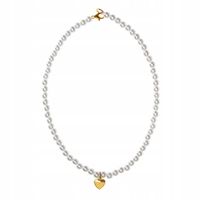 NASZYJNIK z PEREŁEK PEREŁ z ZAWIESZKĄ SERCA SERCE SERUSZKO DAMSKI ELEGENCKI