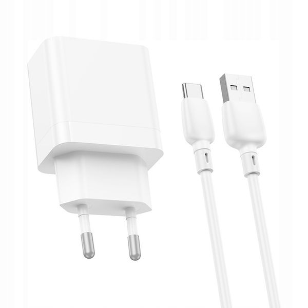 Ładowarka sieciowa (2xUSB - 2,1A, z kablem USB na Typ C) BOROFONE zdjęcie 9