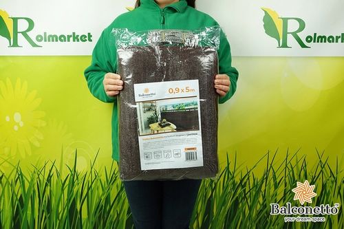 MATA OSŁONA balkonowa osłonowa brązowa 0,9x5m UV na BALKON brąz UV na Arena.pl