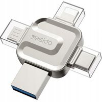 Yesido Flash Disk FL15 4w1 OTG Adapter USB3.0, 32GB, SREBRNY