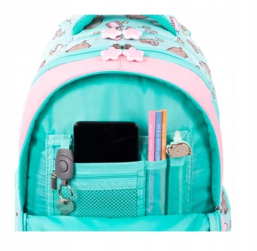 PLECAK SZKOLNY PUSHEEN tornister MIĘTOWY z kotkiem St. Majewski klasa 1-3 na Arena.pl