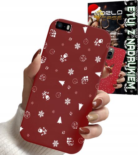 ETUI CASE DO IPHONE 5 / 5S / 5C - ŚWIĄTECZNE WZORY CHOINKA MIKOŁAJ + SZKŁO na Arena.pl