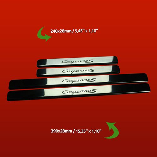 Listwa progowa PORSCHE CAYENNE 957 CAYENNE S Stal nierdzewna 304 połysk na Arena.pl