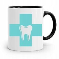 Kubek Czarny Prezent Dentysty Stomatologa Dentist Z Nadrukiem Ze Zdjęciem