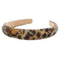 opaska do włosów zdobiona cyrkoniami w kolorze złoto-czarnym oraz