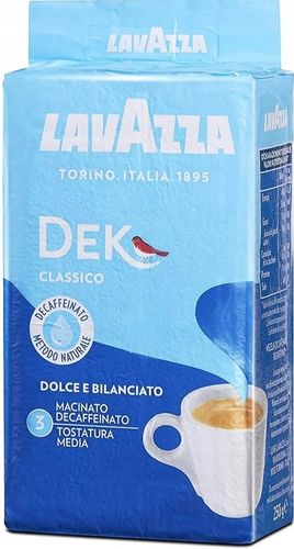 KAWA Lavazza mielona Bezkofeinowa DEK CLASSICO 250gr na Arena.pl