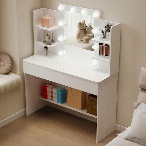 TOALETKA KOSMETYCZNA MAKIJAŻU WIZAŻU Z LUSTREM LED LOFT NOWOCZESNA 110 na Arena.pl