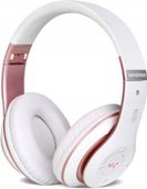 SŁUCHAWKI BEZPRZEWODOWE BLUETOOTH 6S SUPER BASS BIAŁO-RÓŻOWE