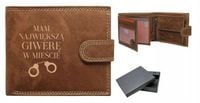 Elegancki portfel policjant WŁASNY TEKST + grawer