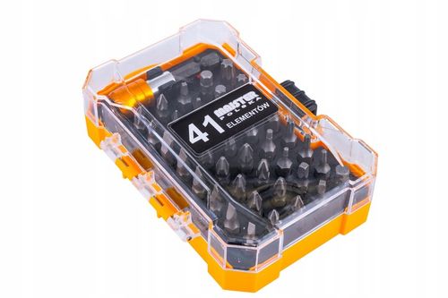 ZESTAW BITÓW KOŃCÓWEK WKRĘTARKI 41 EL. WALIZKA MP0304 na Arena.pl
