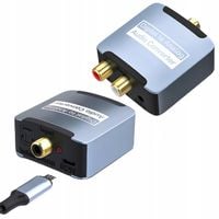 KONWERTER PRZEJŚCIÓWKA DAC ADAPTER OPTYCZNY COAXIAL TOSLINK DO 2x RCA