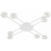 ŻYRANDOL LED GX53 8X STALOWY BIAŁY IP20 DO SALONU