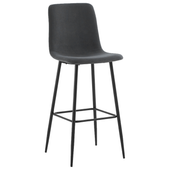 Krzesło barowe velvet ciemnoszare H110 hoker do wyspy loft