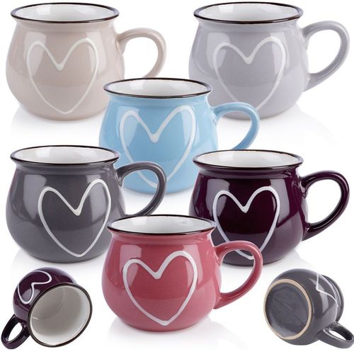 Kubki ceramiczne 320 ml 6 szt. na Arena.pl