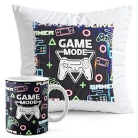ZESTAW KUBEK + PODUSZKA DRUK - GAMER GAMEPAD GAMBLING GRY