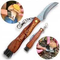 NOŻYK DO GRZYBÓW Z GRAWEREM Z IMIENIEM miotełką prezent dla grzybiarza