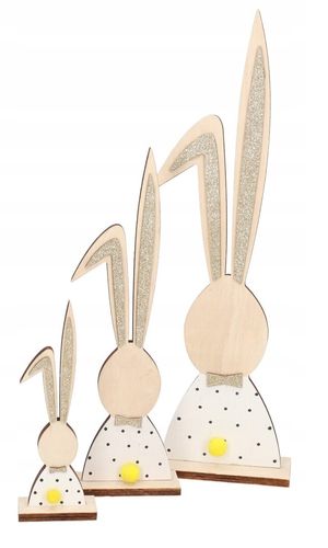 ZAJĄC ZAJĄCZEK WIELKANOCNY DREWNIANY FIGURKA 26CM na Arena.pl