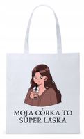 Dla Córki Córeczki Prezent Torba Eco Biała Shopper Z Nadrukiem Ze Zdjęciem