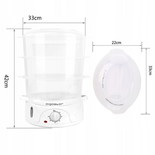 PAROWAR AIGOSTAR 9L 800W RYŻ ZUPA JAJKA bez BPA zdjęcie 8