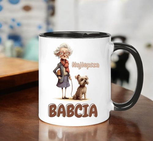 KUBEK Z NADRUKIEM ŚMIESZNY PREZENT DZIEŃ BABCI URODZINY IMIENINY BABCIA na Arena.pl