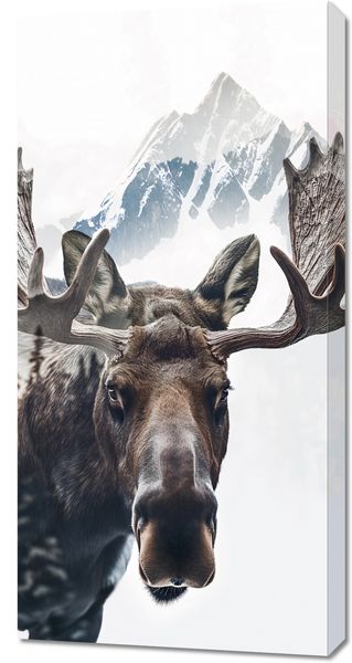 Obraz 50x100cm Łoś Duch Lasu zdjęcie 1