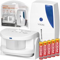 SYGNALIZATOR WEJŚCIA DO SKLEPU CZUJNIK RUCHU ALARM BEZPRZEWODOWY + BATERIE