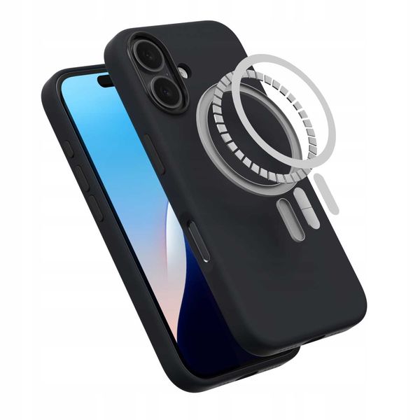 Spacecase Pure Mag Iphone 16 Black zdjęcie 11