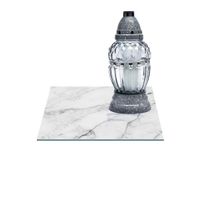 SZKLANA PODSTAWKA POD ZNICZE Z DEDYKACJĄ 25x25cm Marmur 379e