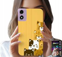 ETUI DO MOTOROLA MOTO E14 - LOVE CAT, WZORY Z KOTAMI, CASE + SZKŁO