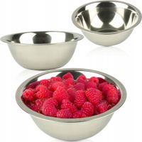 MISKA STAL NIERDZEWNA 16CM 0,5L NA OWOCE WARZYWA GOTOWANIE CIASTA SAŁATKI